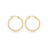 Twisted Rope Gold Hoop Earrings