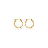 Twisted Rope Gold Hoop Earrings