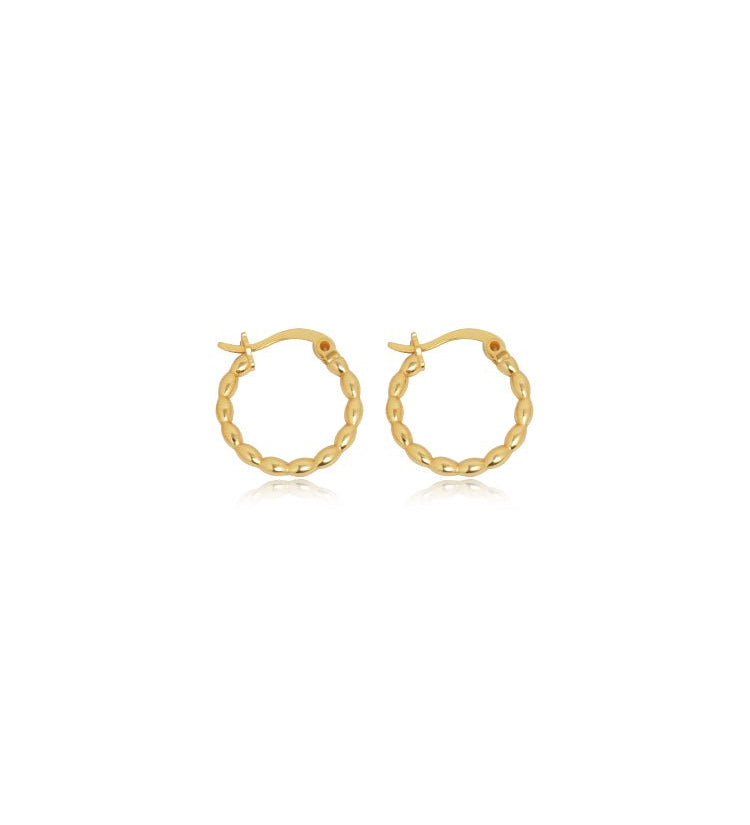 Twisted Rope Gold Hoop Earrings
