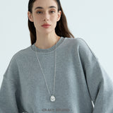 Sculptural Silver Shell Long Necklace