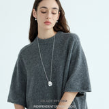 Sculptural Silver Shell Long Necklace