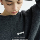 Minimal Bow Fabric Brooch
