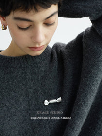 Minimal Bow Fabric Brooch - Grace Studio