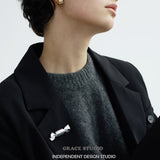Minimal Bow Fabric Brooch