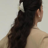 Swirled Amber Claw Hair Clip