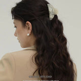 Swirled Amber Claw Hair Clip